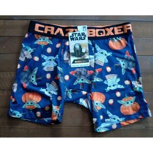 STAR WARS The MANDALORIAN Halloween Crazy Boxer Briefs Men's‎ Size S 28-30 NWT